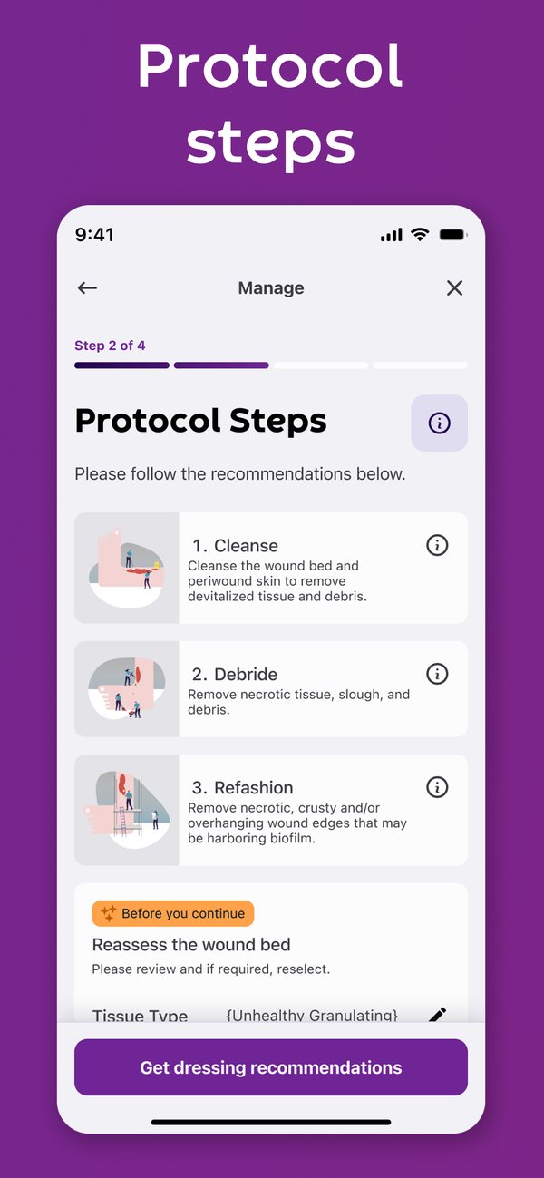 Protocol steps: cleanse, debride and refashion
